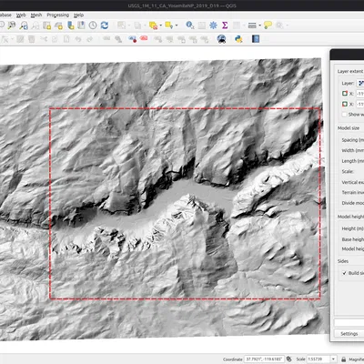 Mô hình địa hình 3D: Thung lũng Yosemite & Half Dome