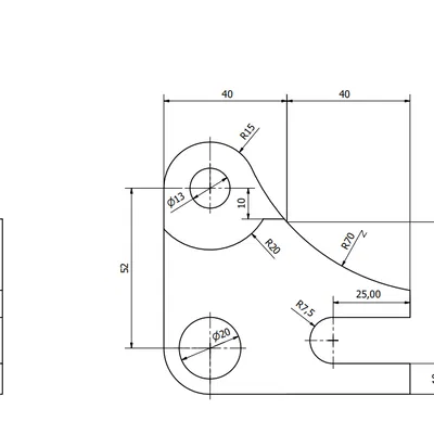 Mô hình kỹ thuật cơ khí Pieza 4 - Bài tập thiết kế 3D chuyên nghiệp