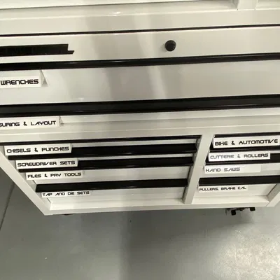 Tấm nền gắn nhãn có nam châm cho thùng đồ nghề