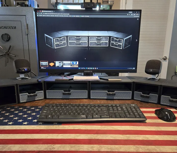 Bộ Kệ Để Bàn & Giá Đỡ Màn Hình Đa Năng + Ngăn Kéo Xếp Chồng - Image 3