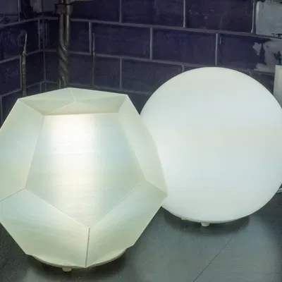 Chụp đèn hình khối Dodecahedron cho đèn Ikea Fado