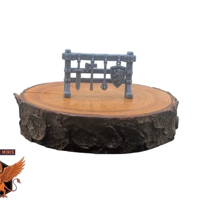 Giá Để Vũ Khí Của Chiến Binh - Mô hình in sẵn MGM cho tabletop