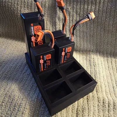 Khay đựng pin 8 ngăn Spektrum cho xe RC Losi Mini LMT