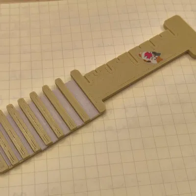 Thước đo len không nhãn (Unlabeled Yarn Gauge)