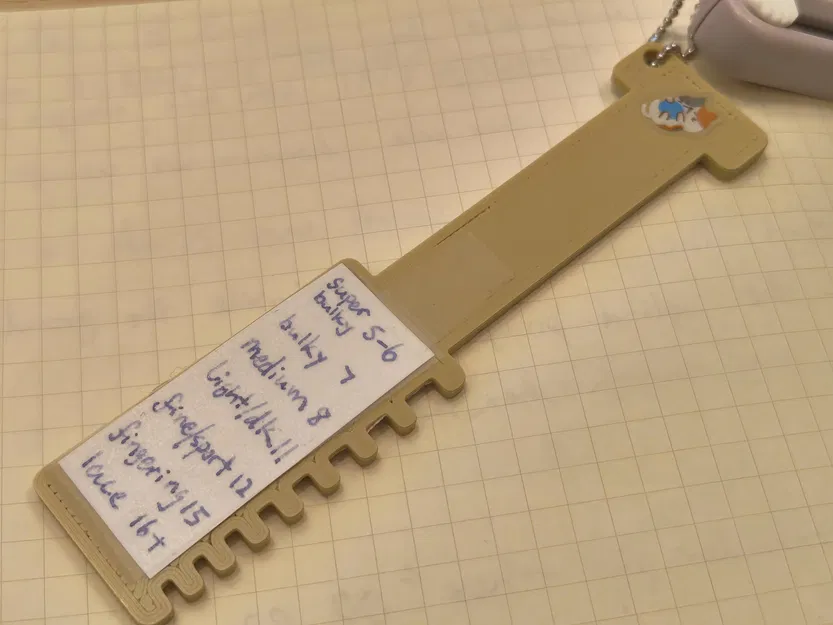 Thước đo len không nhãn (Unlabeled Yarn Gauge) - Image 2