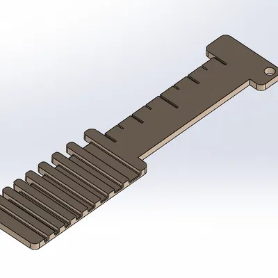 Thước đo len không nhãn (Unlabeled Yarn Gauge)