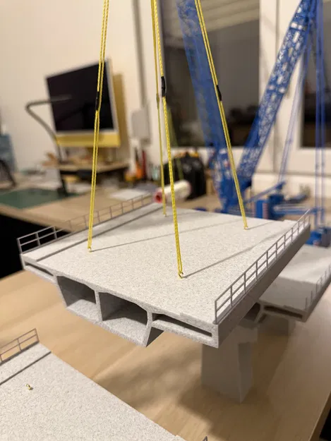 Mô hình dầm cầu bê tông tỉ lệ 1:87 cho người chơi xe công trình - Image 1