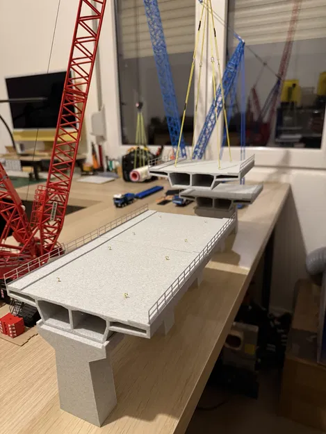 Mô hình dầm cầu bê tông tỉ lệ 1:87 cho người chơi xe công trình - Image 2