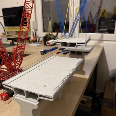 Mô hình dầm cầu bê tông tỉ lệ 1:87 cho người chơi xe công trình