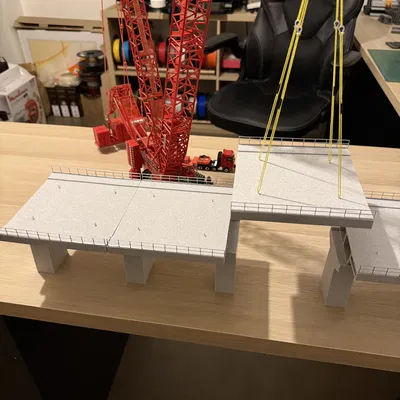 Mô hình dầm cầu bê tông tỉ lệ 1:87 cho người chơi xe công trình