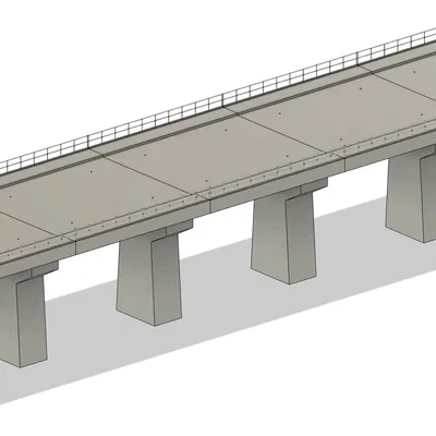 Mô hình dầm cầu bê tông tỉ lệ 1:87 cho người chơi xe công trình