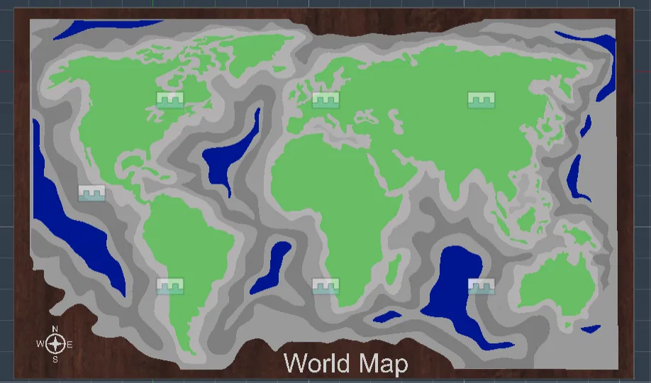 Mô hình bản đồ thế giới địa hình 3D (Topographic World Map) - Image 2