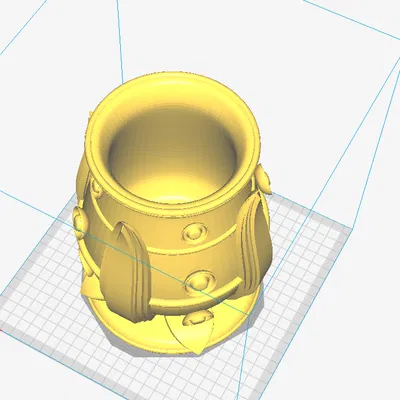 Mẫu bình cắm hoa 3D nghệ thuật trang trí bàn làm việc