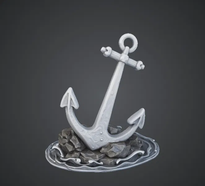 Tượng Mỏ Neo Tàu Cổ Điển – Di Vật Đại Dương Hàng Hải - Image 1