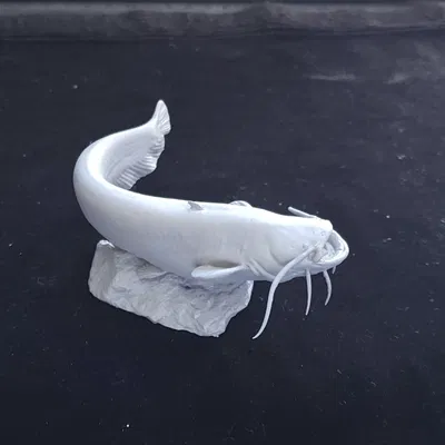 Mô hình tượng cá trê (Catfish) 3D chi tiết dùng trang trí