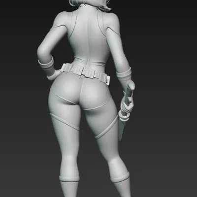 Mô hình nữ sát thủ đeo mặt nạ cầm đoản kiếm cực chất cho in 3D