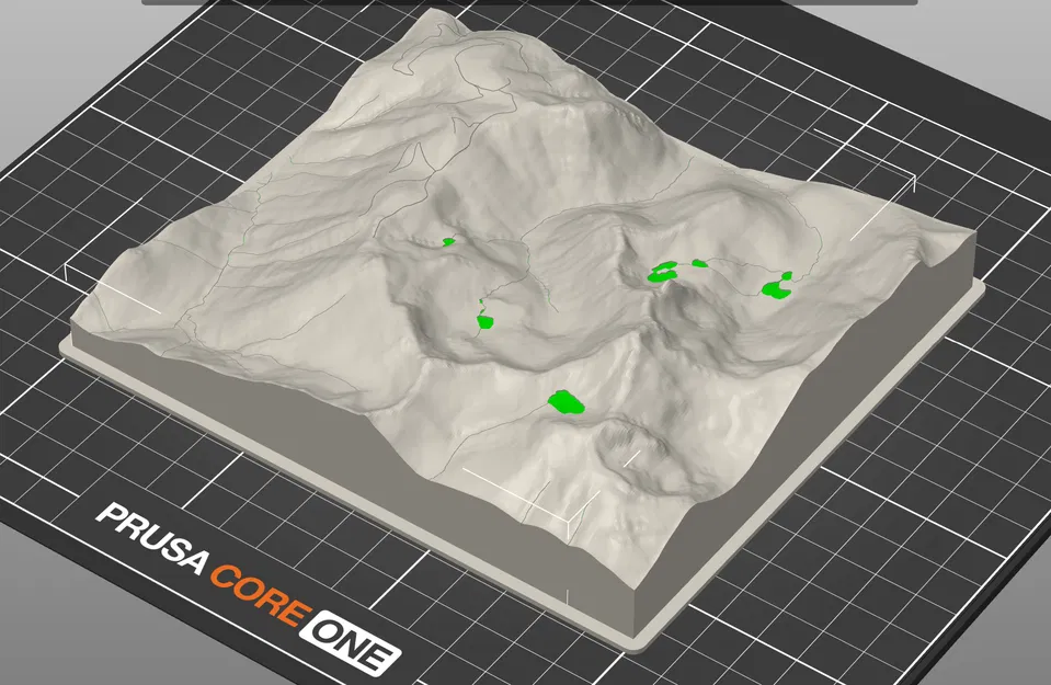 Mô hình địa hình Jake's Lake và núi Mount Fernow - Image 1