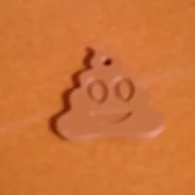 Móc khóa hình emoji Poop (Poo Keyring) in 3D siêu cute