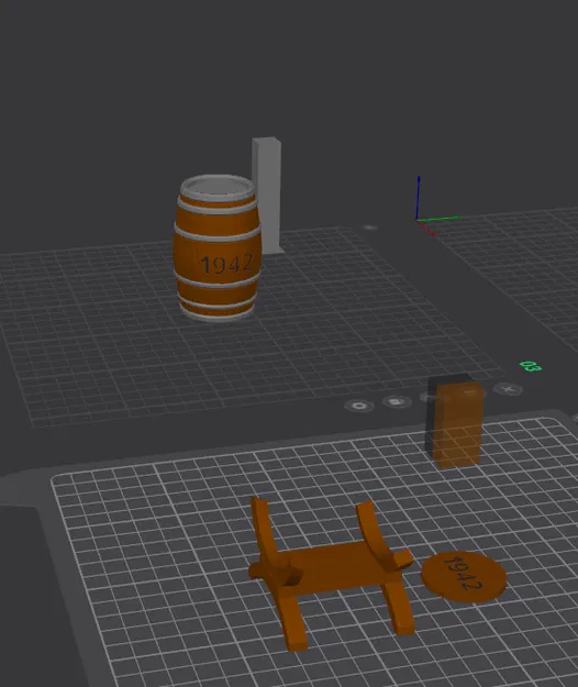 Mô hình thùng rượu trang trí 3D (Wine Barrel) phong cách cổ điển - Image 1