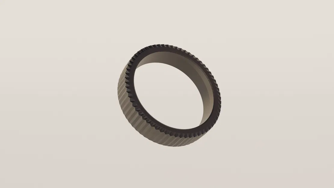 Nhẫn họa tiết đơn giản (Textured Ring) - Món đồ trang sức 3D độc đáo - Image 1