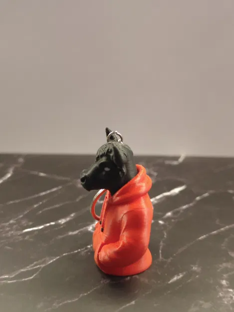 Mô hình móc khóa 3D chú bò mặc áo Hoodie cực chất - Image 2