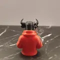 Mô hình móc khóa 3D chú bò mặc áo Hoodie cực chất - Thumbnail 3