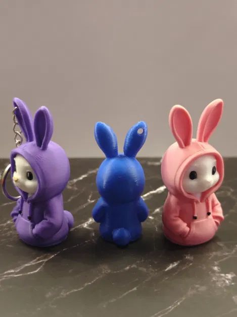 Mô hình chú thỏ mặc áo Hoodie (Bunny with hoodie) dễ thương - Image 2