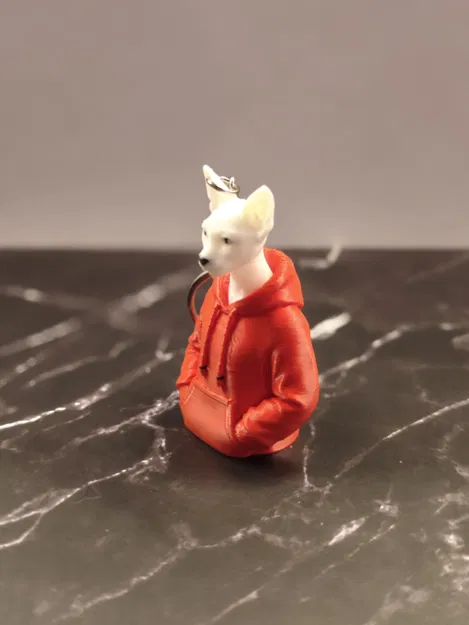 Mô hình mèo mặc áo hoodie 3D in - Phụ kiện móc khóa độc đáo - Image 2