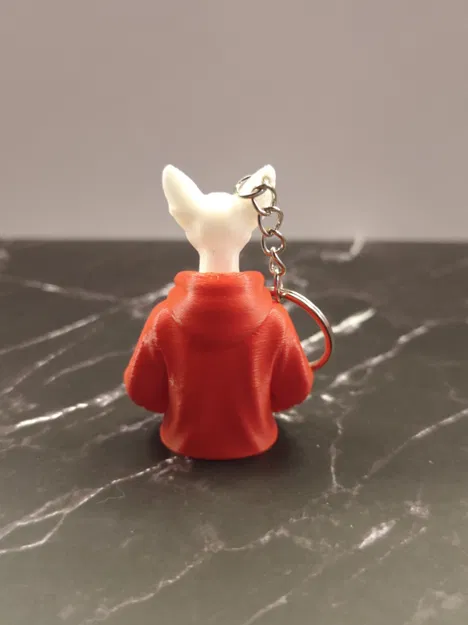 Mô hình mèo mặc áo hoodie 3D in - Phụ kiện móc khóa độc đáo - Image 3