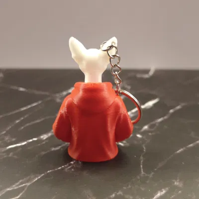 Mô hình mèo mặc áo hoodie 3D in - Phụ kiện móc khóa độc đáo