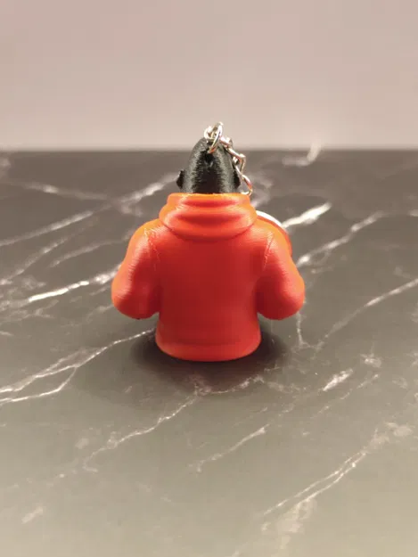 Móc khóa khỉ Gorilla mặc áo hoodie - Mô hình in 3D độc đáo - Image 3