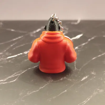 Móc khóa khỉ Gorilla mặc áo hoodie - Mô hình in 3D độc đáo