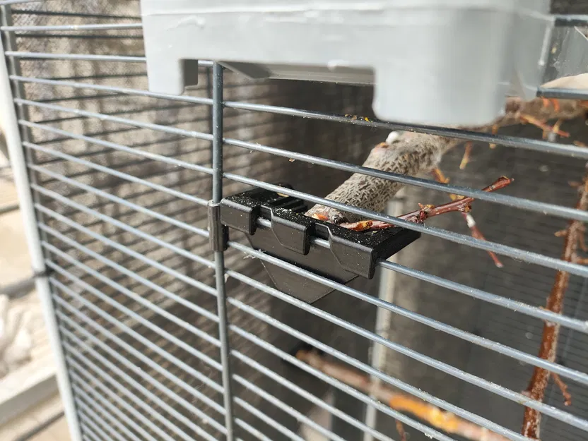 Phụ kiện kẹp cành đậu cho lồng chim 3D (Bird cage stick holder) - Image 2