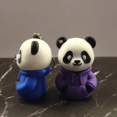 Mô hình Gấu trúc Panda mặc áo Hoodie xinh xắn