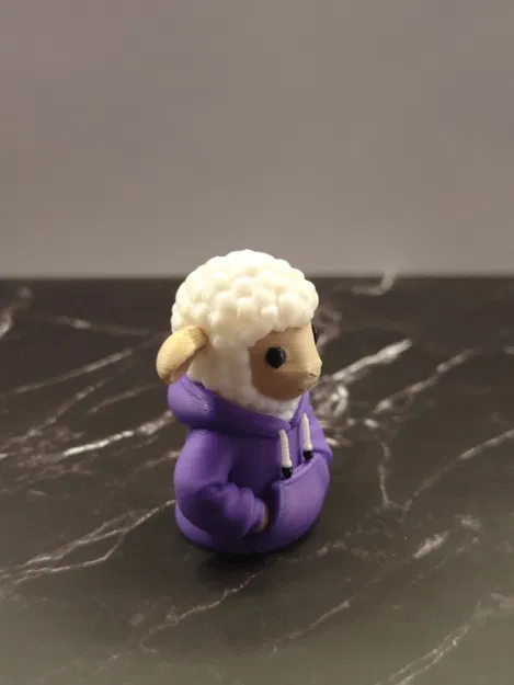 Móc khóa Cừu mặc áo Hoodie (Sheep with hoodie) - Mô hình 3D dễ thương - Image 2