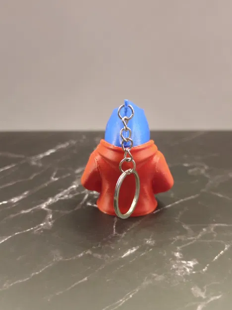 Mẫu in 3D móc khóa cá mập mặc áo hoodie (Shark with hoodie) siêu dễ thương - Image 3