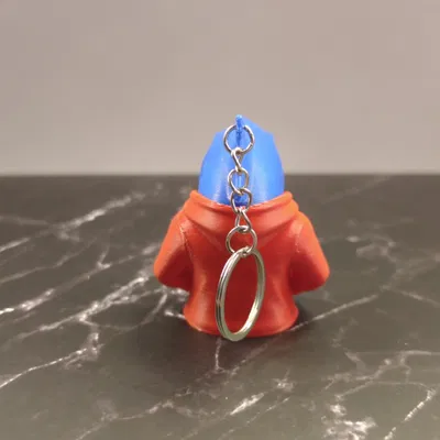 Mẫu in 3D móc khóa cá mập mặc áo hoodie (Shark with hoodie) siêu dễ thương