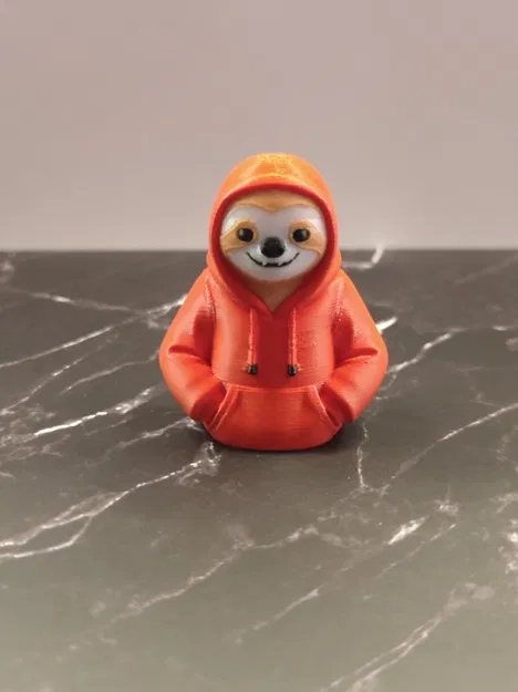 Mô hình chú lười (Sloth) mặc áo hoodie dễ thương để in 3D - Image 1