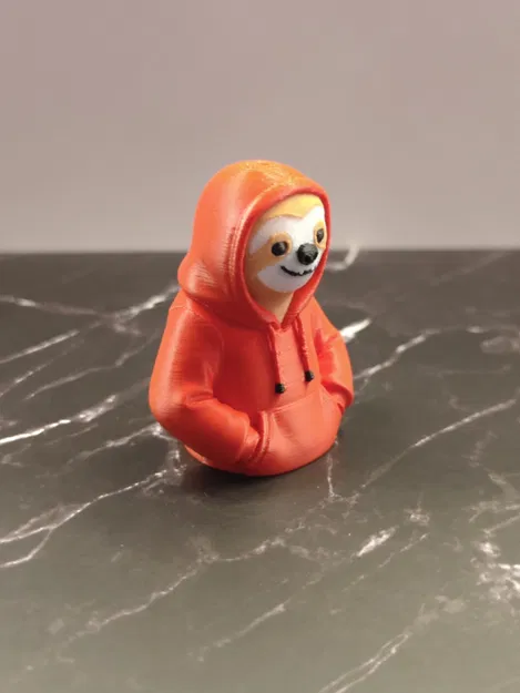 Mô hình chú lười (Sloth) mặc áo hoodie dễ thương để in 3D - Image 2