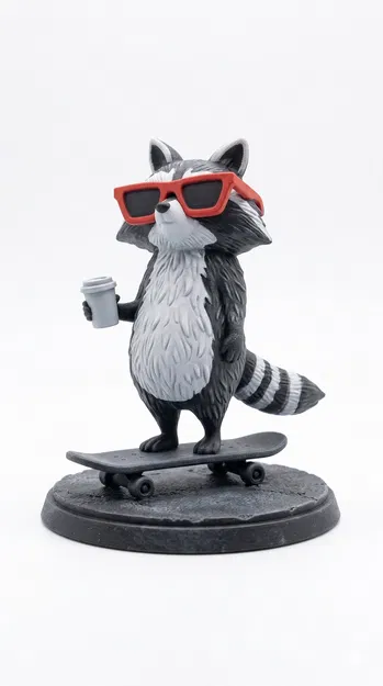Cool Racoon - Chú gấu mèo trượt ván cực chất - Image 1