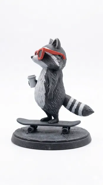 Cool Racoon - Chú gấu mèo trượt ván cực chất - Image 2