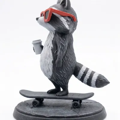 Cool Racoon - Chú gấu mèo trượt ván cực chất