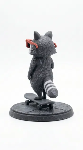 Cool Racoon - Chú gấu mèo trượt ván cực chất - Image 3