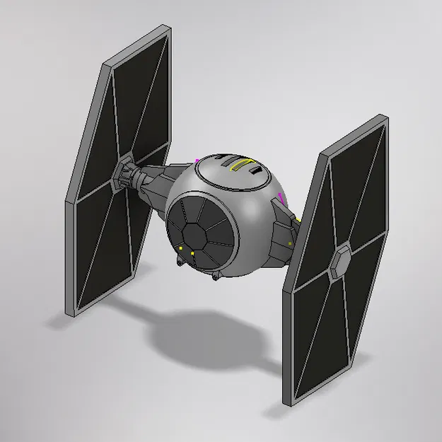 Mô hình tàu chiến TIE Fighter từ Star Wars (Thiết kế 3D liền khối) - Image 1