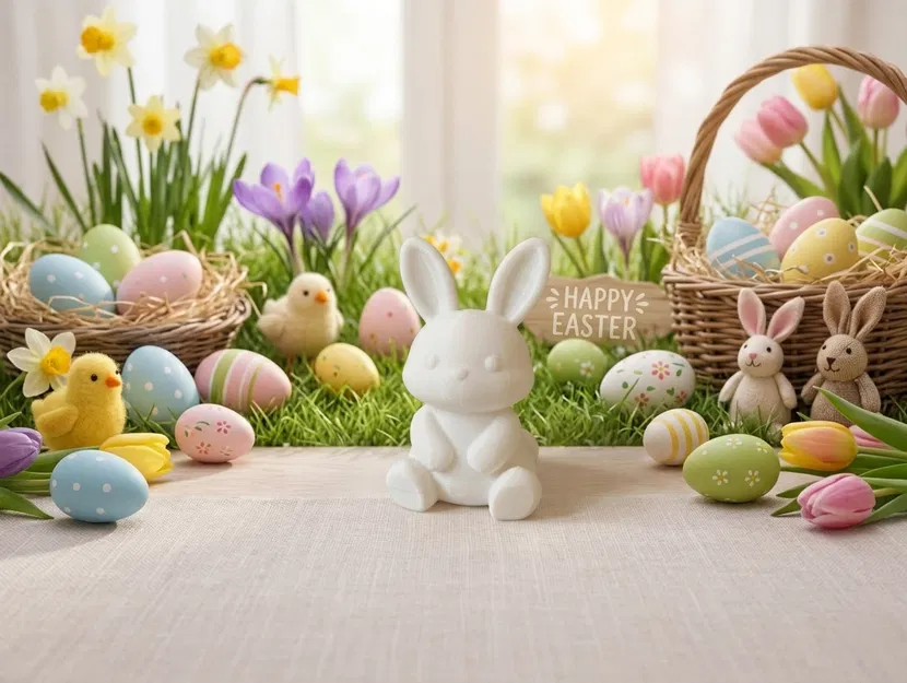 Tượng Chú Thỏ Phục Sinh Dễ Thương - Image 1