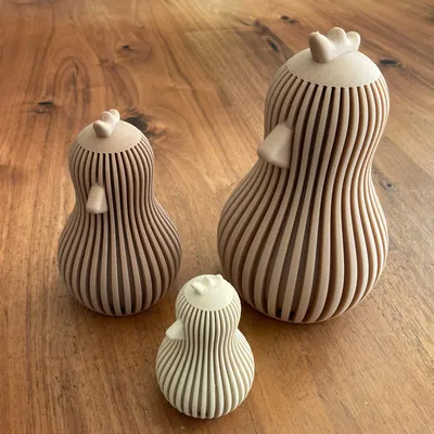 Chú gà Phục sinh, thiết kế dạng gân