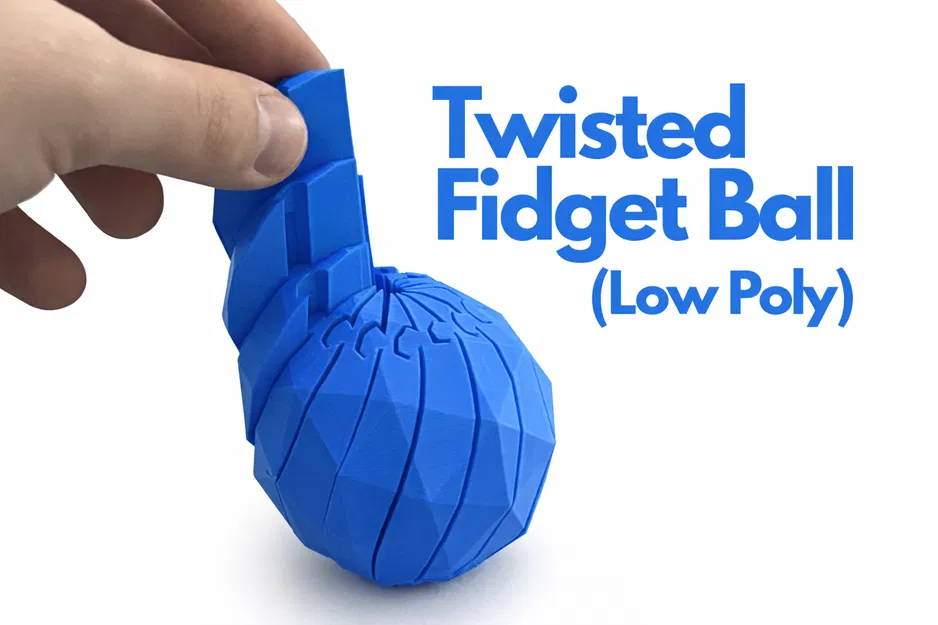 Quả cầu xoay Low Poly Fidget Ball - Đồ chơi giảm stress in 3D - Image 1