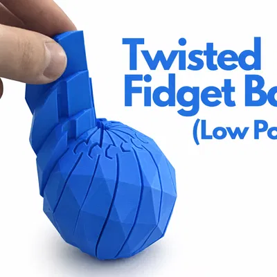 Quả cầu xoay Low Poly Fidget Ball - Đồ chơi giảm stress in 3D