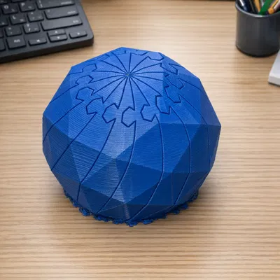 Quả cầu xoay Low Poly Fidget Ball - Đồ chơi giảm stress in 3D