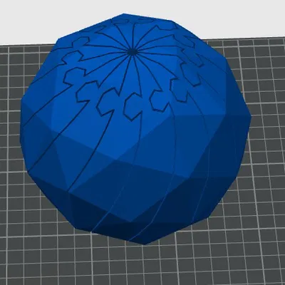 Quả cầu xoay Low Poly Fidget Ball - Đồ chơi giảm stress in 3D